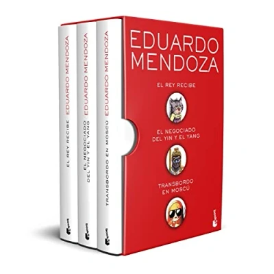 Imagen de Estuche Eduardo Mendoza: el rey recibe / negociado del yin y yang Transbordo en Moscú (Biblioteca Mendoza)