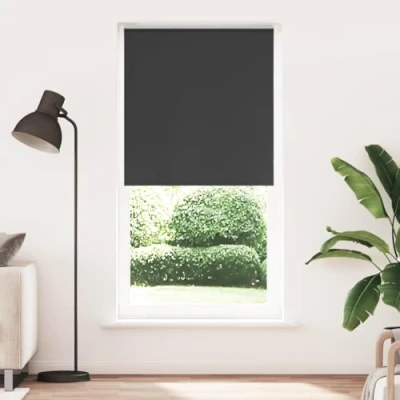 Imagen de vidaXL Estor Enrollable Opaco Negro 115x210 cm Tela Ancho 110,7