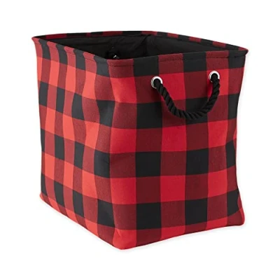 Imagen de DII poliéster Cajas de Almacenamiento, Rojo Buffalo Check