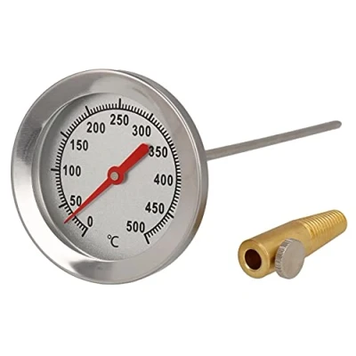 Imagen de Lantelme 500 C Termómetro para parrilla con varilla de acero inoxidable 62mm y 300mm