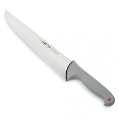 Imagen de Arcos Cuchillo Carnicero Acero Inoxidable Nitrum. Cocina Profesional para Cortar Carne, Pescado y Verduras. Mango ergonómico polioximetileno. Serie 2900. Color Negro.