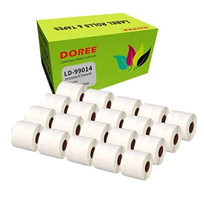 Imagen de Doree 20 paquetes de etiquetas dirección 99014 S0722430, 54 x 101 mm, 220 por rollo, compatible con Dymo LabelWriter 4XL 450 400 330 320 310