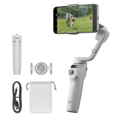 Imagen de Gimbal DJI Osmo Mobile 6, Plegable, Para teléfonos, Bluetooth, Gris Platino