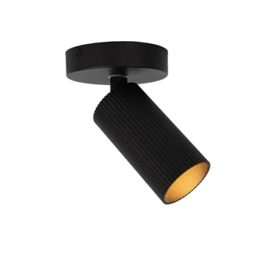 Imagen de Lucide Foco de techo Clubs, 1 luz, negro