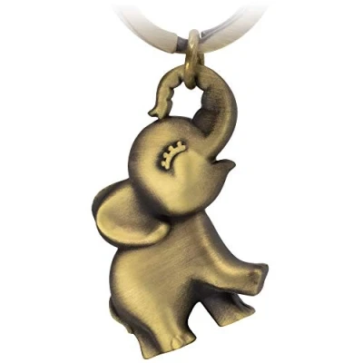 Imagen de FABACH Llavero de elefante Jumbo dulce amuleto la suerte para mujer Colgante mejor amiga regalo los amantes elefantes, bronce (Marrón) FB_JUMBO_B