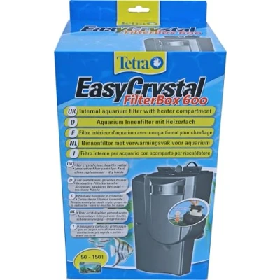 Imagen de Tetra EasyCrystal FilterBox 600 Filtro Interior de Acuario con Compartimento para el Calentador, Procura Agua Cristalina y Saludable, Adecuado Acuarios 50 a 150 Litros