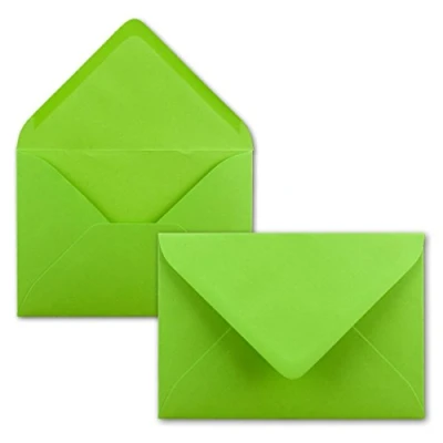 Imagen de FarbenFroh Sobres de color verde claro, 25 unidades, DIN C5, 22,0 x 15,4 cm, adhesivo húmedo, sin ventana, tarjetas Navidad, felicitaciones