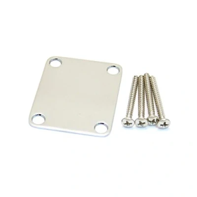 Imagen de Fender 4 Bolt Vintage Style Neck Plate &quot;Plain&quot; (No Serial Number or Logo) (Chrome)