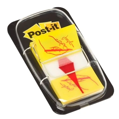 Imagen de Post It 680 31 Marcador index, 25.4 x 43.2, 50 hojas, color Amarillo