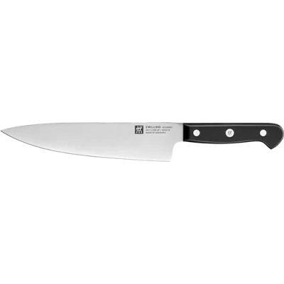 Imagen de ZWILLING Cuchillo de Chef Gourmet 20 cm, Acero Inoxidable, Mango Ergonómico, Negro Fabricado en Alemania