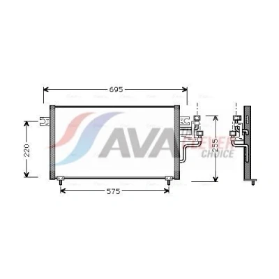 Imagen de PRASCO MT5119 Condensador 12mm 8mm Aluminio 610mm