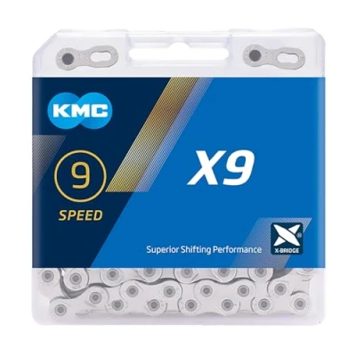 Imagen de CADENA KMC X9 114 ESLABONES 9V. CROMADO