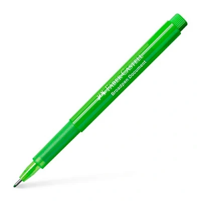 Imagen de Faber Castell 155466 Fineliner Broadpen 1554, ancho de trazo 0,8 mm, indeleble, verde claro, 1 unidad