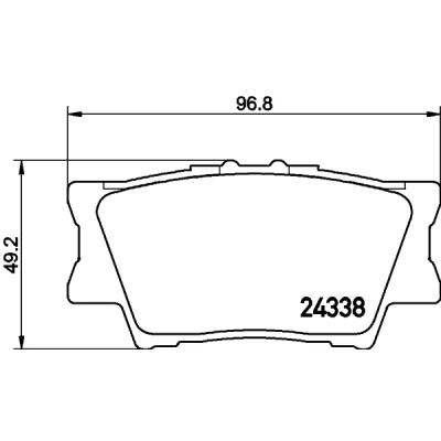Imagen de HELLA 8DB 355 006 881 Juego de pastillas freno no preparado para indicador desgaste TOYOTA: RAV4 III SUV, IV Camry VII Berlina