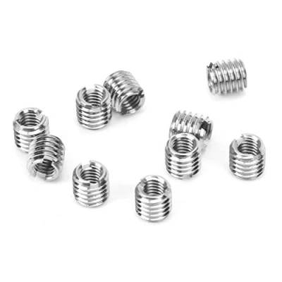 Imagen de Inserto de rosca autorroscante, kit tuerca acero inoxidable, 10 piezas, reductora macho hembra 6 mm