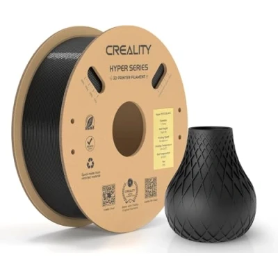 Imagen de Creality Hyper PETG Filamento 1KG, 1.75 mm de Alta Velocidad Impresora 3D, Precisión Dimensional ± 0.03mm, 1 KG (2.2 Libras) Espátula (Negro)