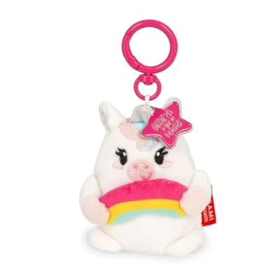 Imagen de Legami ¡Llavero Super Soft! Tema Unicorn, Llavero de Peluche, Colgante con Mensaje Grabado y Mosquetón Zinc, 7x11 cm