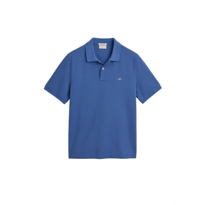 Imagen de GANT Polo Reg Shield SS Pique, Color Azul, L para Hombre