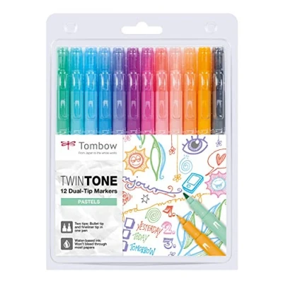 Imagen de Set De 12 Rotuladores Tombow Twintone Pastel