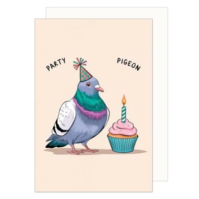 Imagen de Edition Seidel tarjeta de cumpleaños premium con sobre, felicitación texto divertido para cumpleaños, mujer, adolescente, paloma (G3635 SW024)