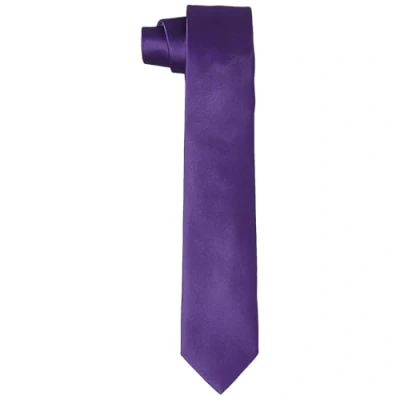 Imagen de DonDon corbatas para hombres hechas a mano aspecto seda 6 cm Violeta 2