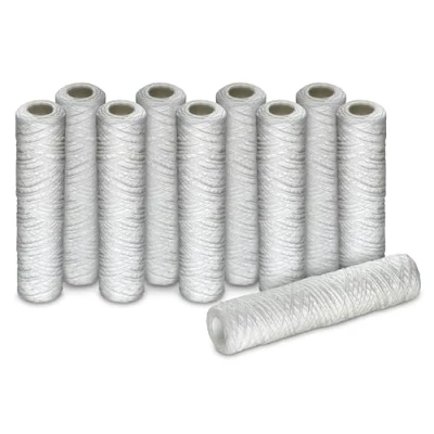 Imagen de WK Cartucho filtrante de 10 pulgadas, hilo enrollado, 50 micras, agua limpia y segura, uso doméstico comercial, paquete unidades