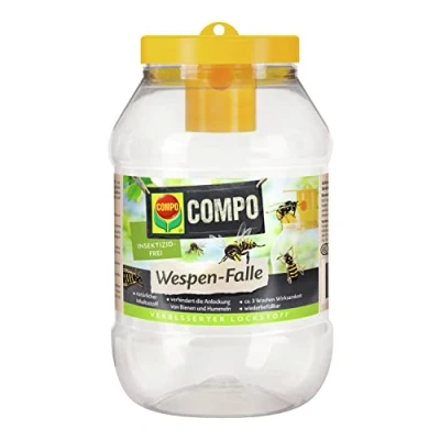 Imagen de COMPO Recarga de cebo para avispas, ingrediente natural, libre insecticidas, 2 botellas 125 ml cada una