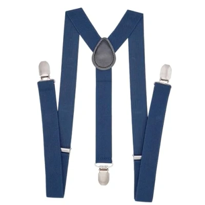 Imagen de NestNook tirantes para hombre de 1 pulgada ancho, ajustables en forma Y, comodidad transpirable hombres y mujeres, Azul Oscuro, Talla única