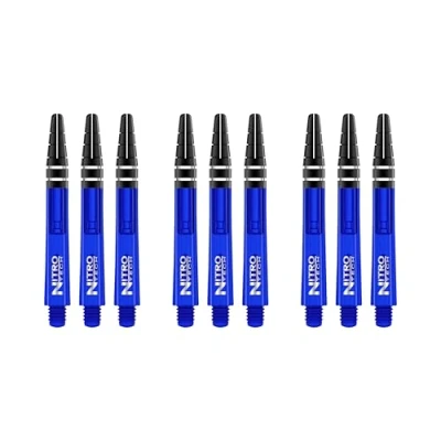 Imagen de RED DRAGON Nitrotech Palos intermedios para Dardos, Color Azul, 3 Juegos por Paquete (9 Tallos en Total)