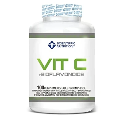 Imagen de Scientiffic Nutrition Vitamina C + Bioflavonoides, 1000mg de Origen Natural, Potente Antioxidante, Refuerza el Sistema Inmunológico 100 Comprimidos
