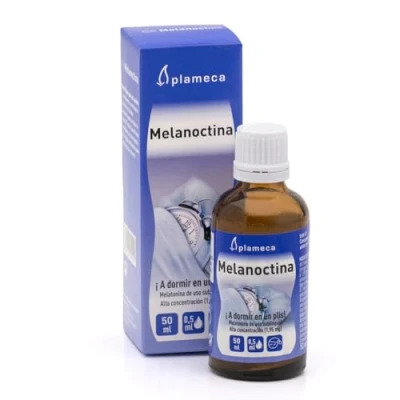 Imagen de PLAMECA Melanoctina Gotas, Sueño Profundo, Sublingual, Dormir Bien, Mejor, Rápido y Relajado, con Melatonina Fructuosa, Aroma a Limón, Alta Concentración 50 ml