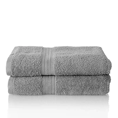 Imagen de Glart Juego 2 toallas de ducha 70 x 140 cm, gris plata