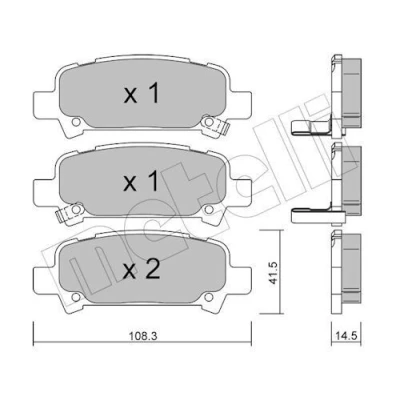 Imagen de Juego de pastillas METELLI 22 0414 0
