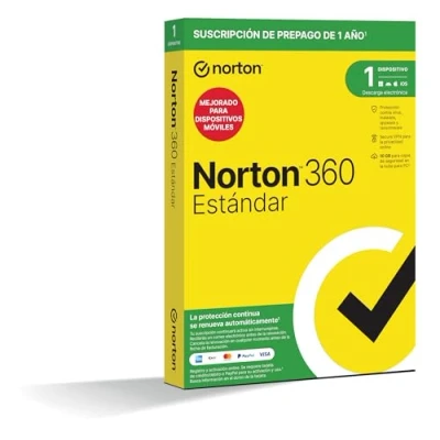 Imagen de Norton 360 Estándar 2024 Antivirus software para 1 Dispositivo y año de suscripción con renovación automática, Secure VPN Gestor contraseñas, PC, Mac tableta o smartphone