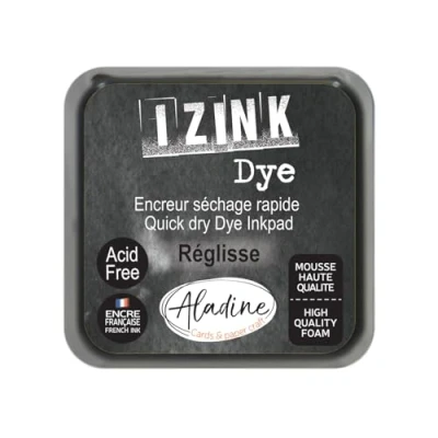 Imagen de Aladine Izink Dye Tinta de Secado rápido para Sellos y Plantillas Álbum Recortes Tarjetas Creativas Francesa Tamaño M 5 x cm Color Negro Regaliz
