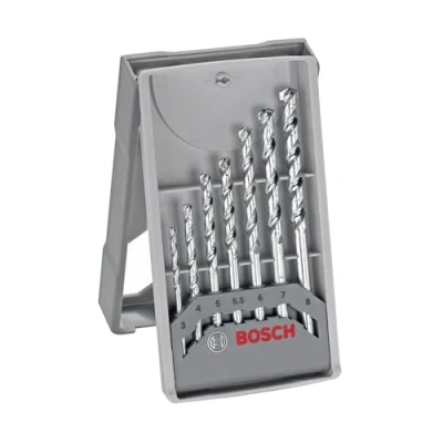 Imagen de Bosch 2 607 017 035 Juego de 7 brocas para piedra CYL 1 3,4,5,5,5,6,7,8 (pack 7)