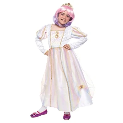 Imagen de Rubies Disfraz Princesa Rainbow para niñas, Vestido con tiara, Oficial Carnaval, Halloween, Cumpleaños y Navidad