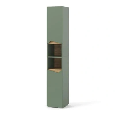 Imagen de Vicco &quot;Marelle, Verde/Artesano, 30 x 180 cm con Puertas y Compartimentos Abiertos