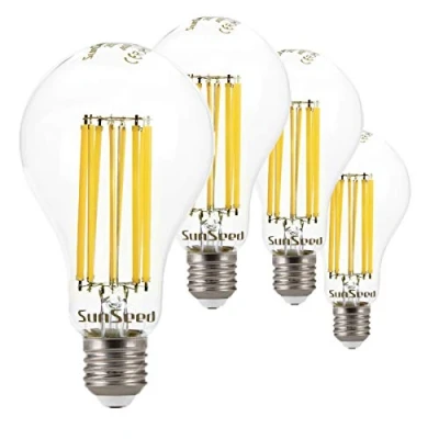 Imagen de SUNSEED 4x Bombilla Estándar Filamento LED E27 18W = 162W Blanco Neutro 4000K