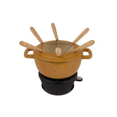 Imagen de Cosy &amp; Trendy Fondue set Fontestic Cast Iron Amber Gold Ø 18 cm
