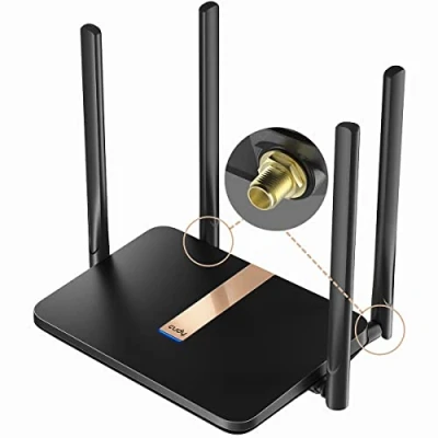 Imagen de Módem Router Cudy AC1200 Desbloqueado 4G LTE con Ranura para Tarjeta SIM, WiFi de Malla 1200 Mbps, Antenas móviles Desmontables, Interfaz SMA, DDNS, VPN, versión Antena Desmontable LT500
