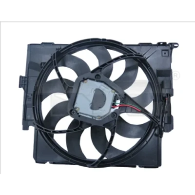 Imagen de TYC 803 0027 Ventilador de radiador 485 600 con bastidor (armazón) BMW: 1 Hatchback