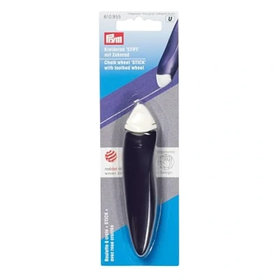 Imagen de Prym Kreiderad Stift Ergonomics Palo de Rueda, Plástico Metal Tiza en Polvo, Púrpura Y Blanco, 1 Unidad (Paquete 1)