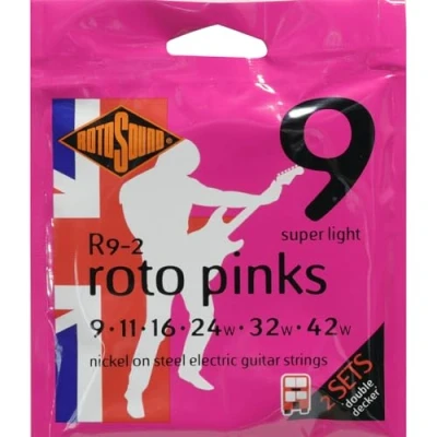 Imagen de Rotosound Roto Pinks Double Deckers Electric Guitar Strings 2 Pack