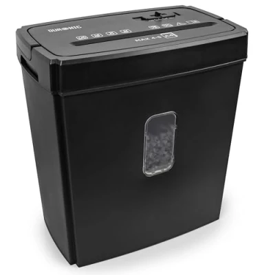 Imagen de Duronic PS657 Destructora de Documentos 5 x A4 Capacidad 15 L Corte Transversal eléctrico 170 W para el hogar y la Oficina Escritorio Papelera extraíble
