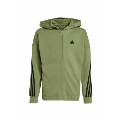 Imagen de adidas Performance Sudadera con cremallera para niños, Talla: 15 16a, Tent green black