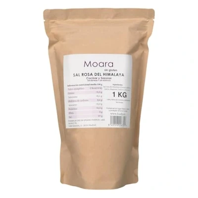 Imagen de Sal Rosa del Himalaya Fina, Sin Refinar, 100% Natural, No OMG, Vegana, Genial para Cocinar, Origen Pakistán, 1kg