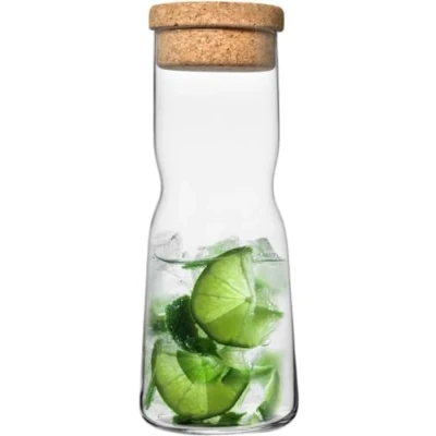 Imagen de Jarra de Agua cristal con corcho natural 1000 ml Krosno colección Splendour y zumos Cumpleaños Fiesta Restaurante Apto para lavavajillas