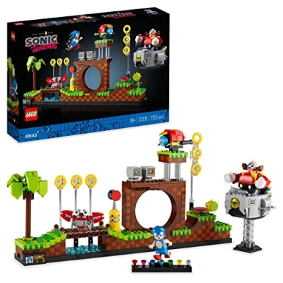 Imagen de LEGO Ideas Sonic The Hedgehog Green Hill Zone, Maqueta para Construir Adultos, Set con Dr. Eggman, Regalo Inspirado en Videojuego de los 90 Hombres y Mujeres 21331