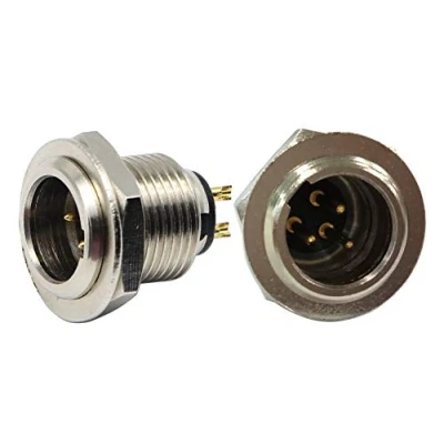 Imagen de zdyCGTime DIY 3 Pin Mini XLR Adaptadores Macho Socket Conector para Mic (Micrófono) y chasis Panel Mount Aviation Circular Plug Connector (2packs)